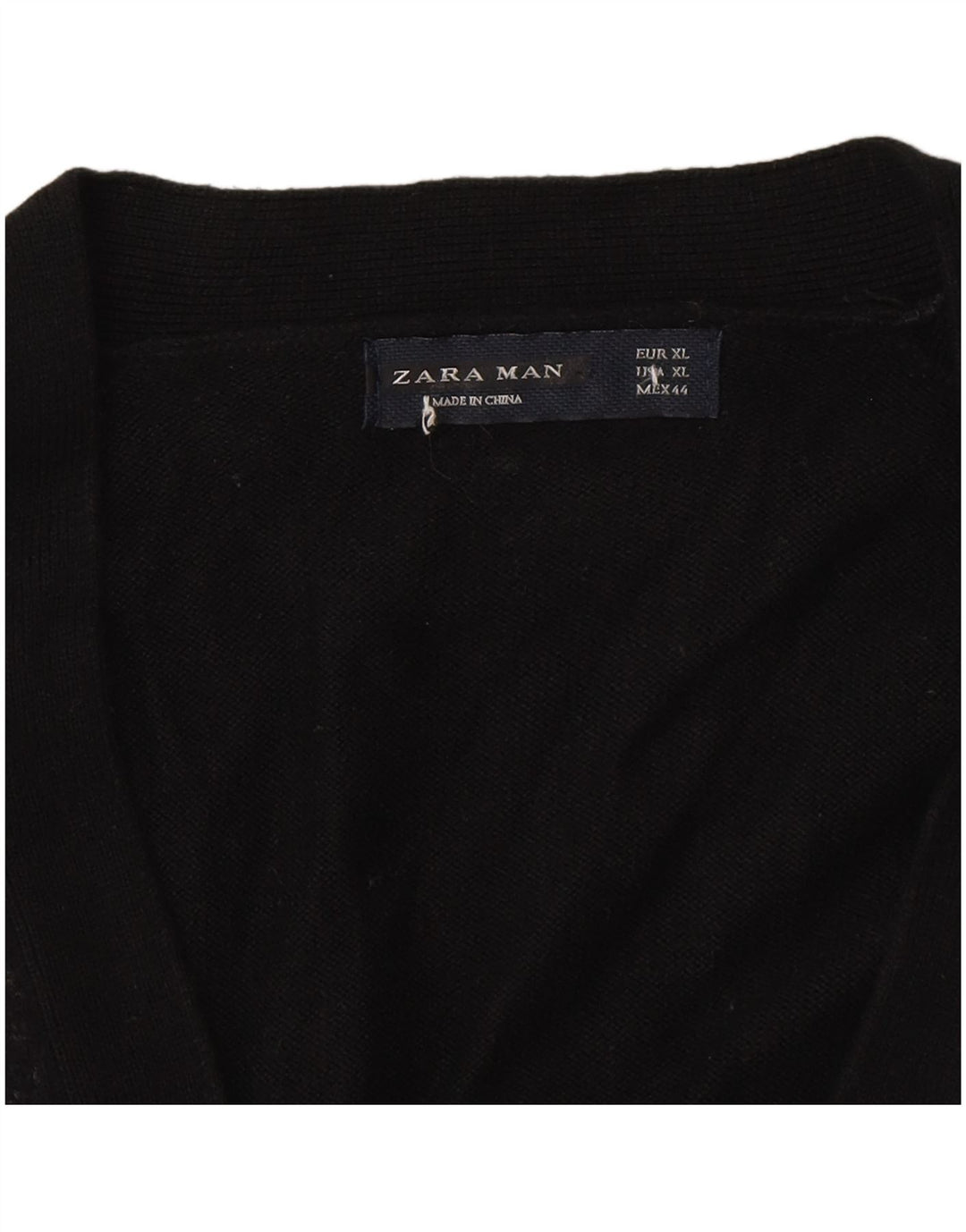 Zara Męski sweter rozpinany XL, czarny, z blokami kolorów