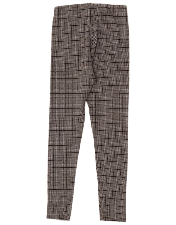 Legginsy damskie Zara w średnią szarą kratkę