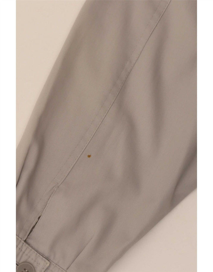Męska kurtka bomber w stylu vintage UK 40, duża, szara, z poliestru