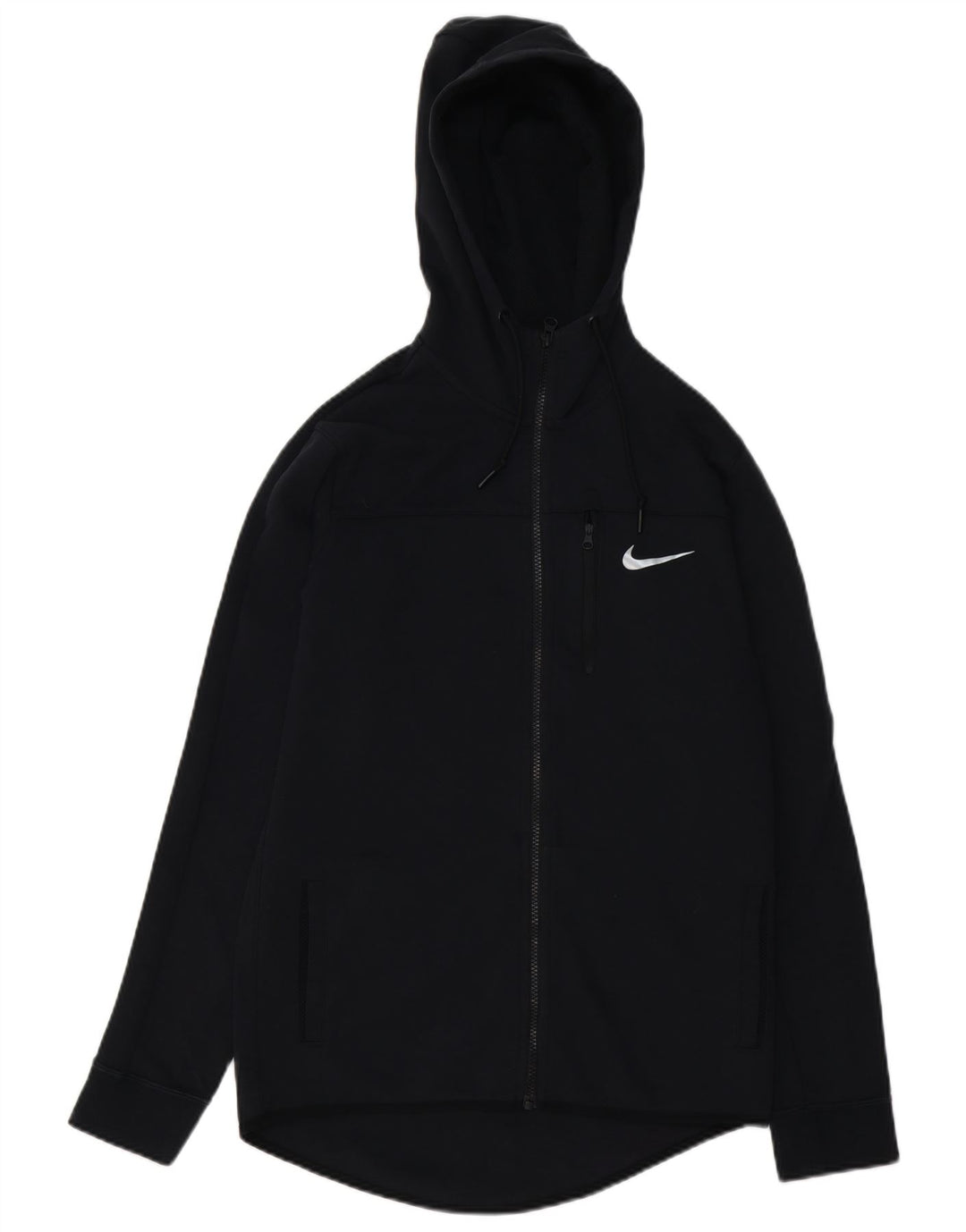 Męski sweter z kapturem i zamkiem NIKE, mały, czarny, bawełniany