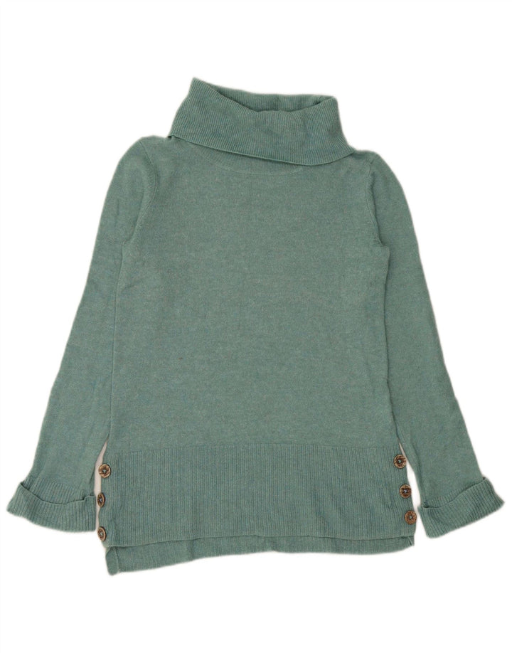 Damski sweter z golfem White Stuff UK 8, mały, zielony nylon