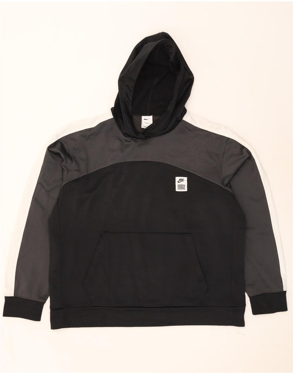 Męska bluza z kapturem Nike Therma-Fit XL, czarny poliester z blokami kolorów