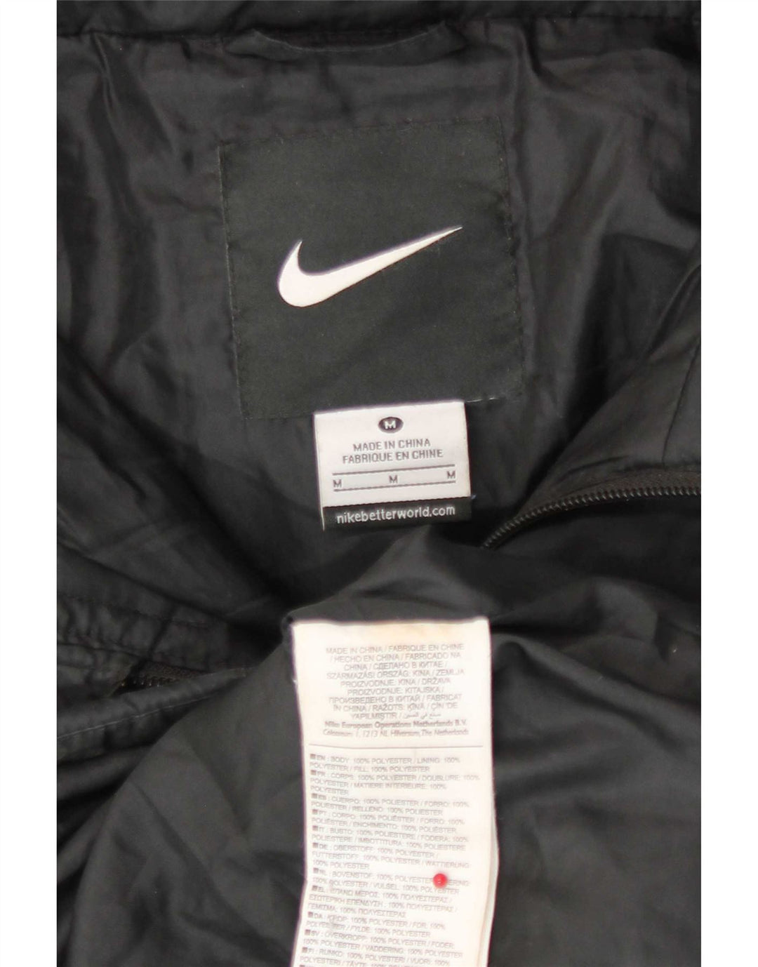 Męska wyściełana kurtka Nike Graphic UK 38, średni czarny poliester
