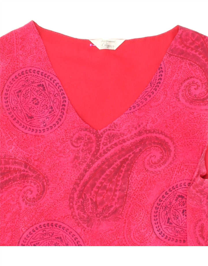 ST. BERNARD Womens Vest Top UK 16 Large Pink Paisley Polyester Vintage St. Bernard and Second-Hand St. Bernard from Messina Hembry 