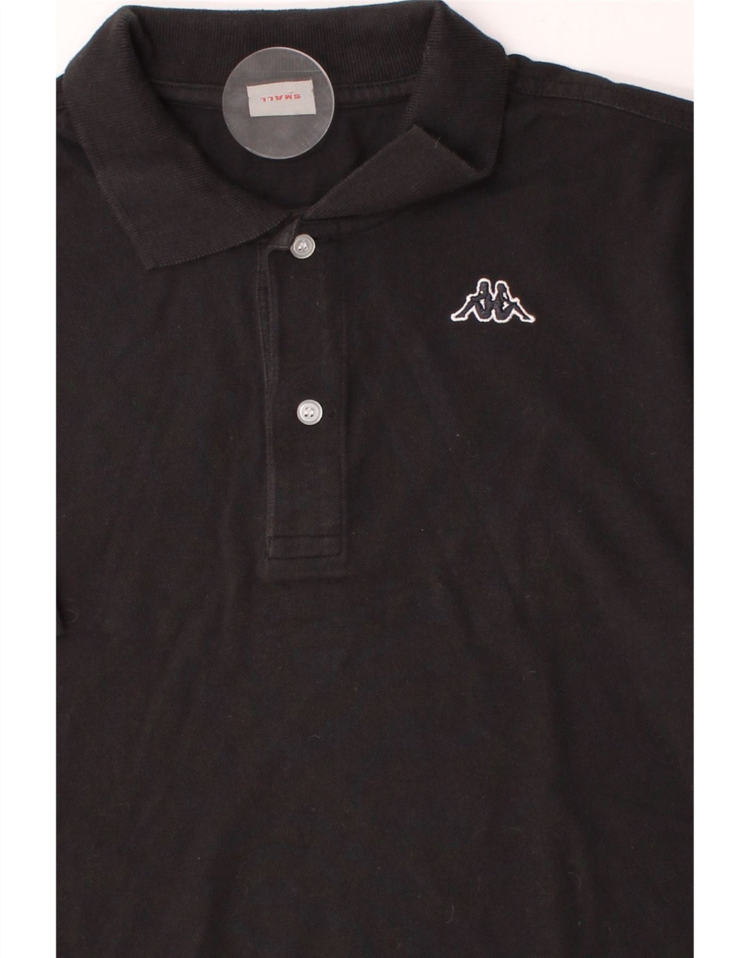 KAPPA Mens Polo Shirt Small Black Cotton Vintage Kappa and Second-Hand Kappa from Messina Hembry 