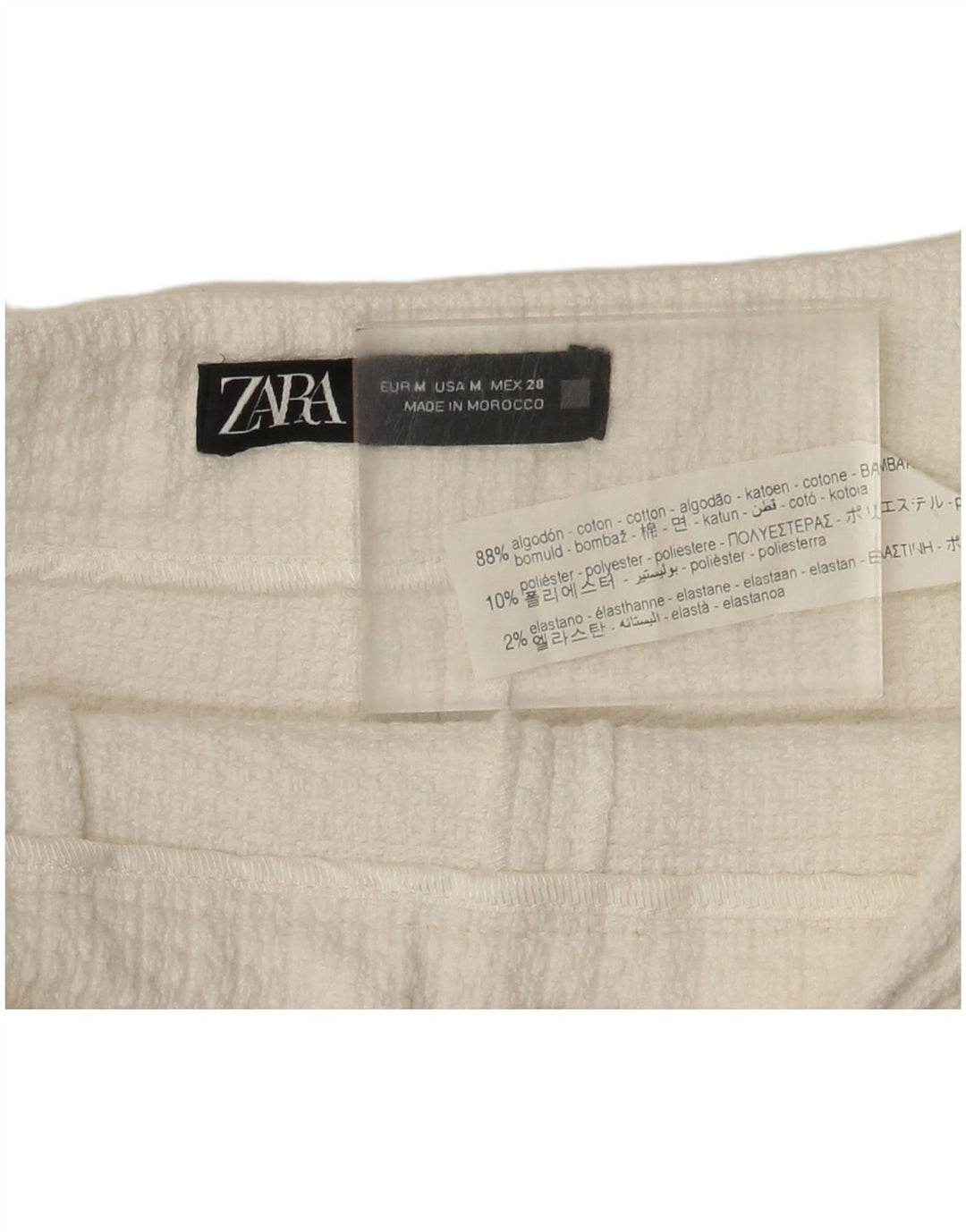 Damskie spodenki codzienne Zara, średnie W28, biała bawełna