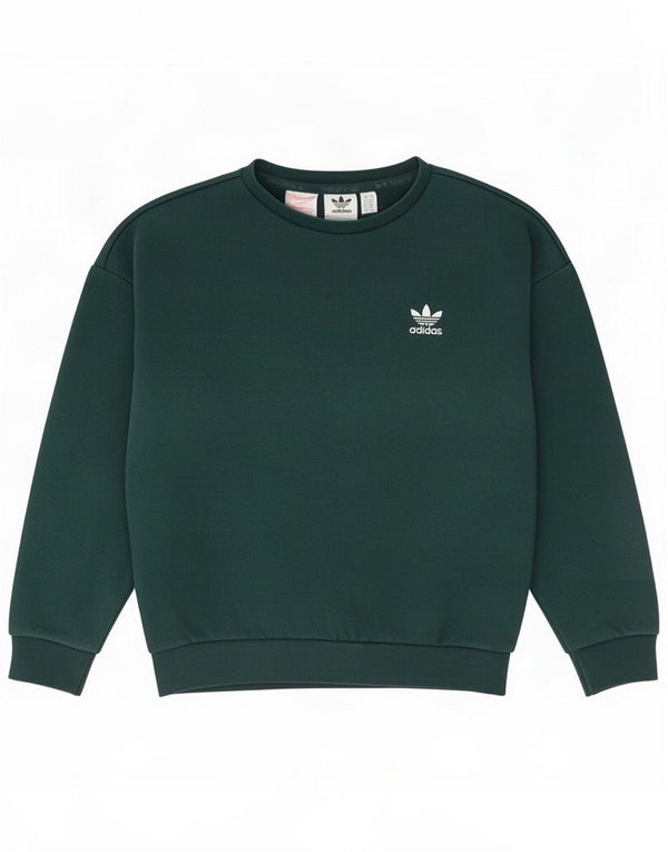 Bluza dresowa Adidas dziewczęca 9-10 lat zielona bawełniana