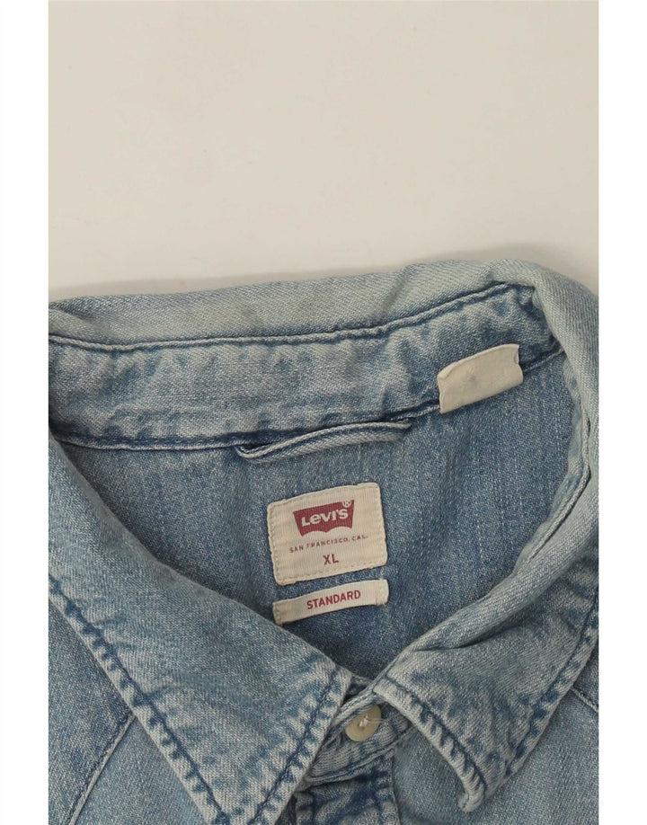 Męska koszula jeansowa Levi's o standardowym kroju XL, niebieska