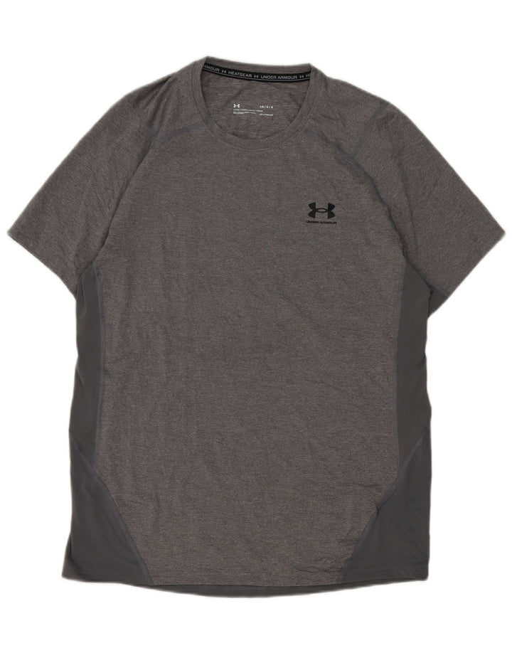 Męski t-shirt Under Armour Heat Gear, duży, szary, poliestrowy
