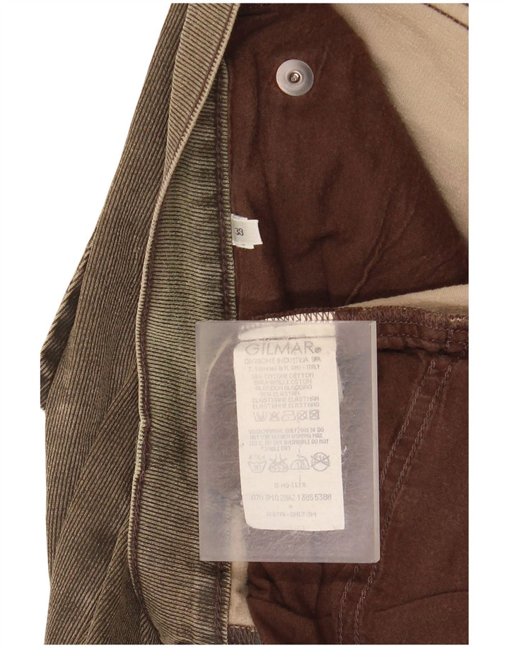 Męskie proste dżinsy ICEBERG W38 L27, bawełna khaki