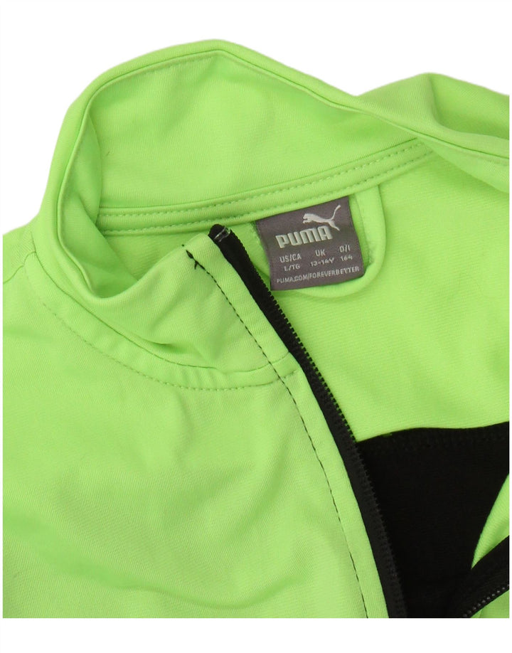 Chłopięca kurtka dresowa PUMA, 13-14 lat, czarna, z blokami kolorów