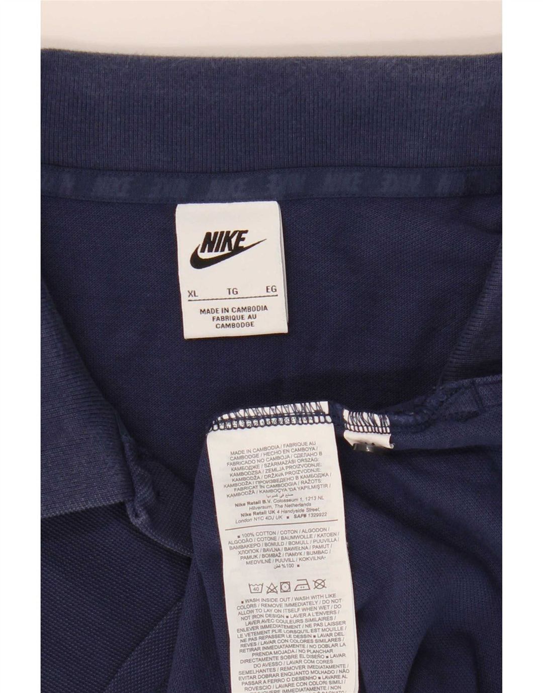 Męska koszulka polo Nike XL, granatowa, bawełniana
