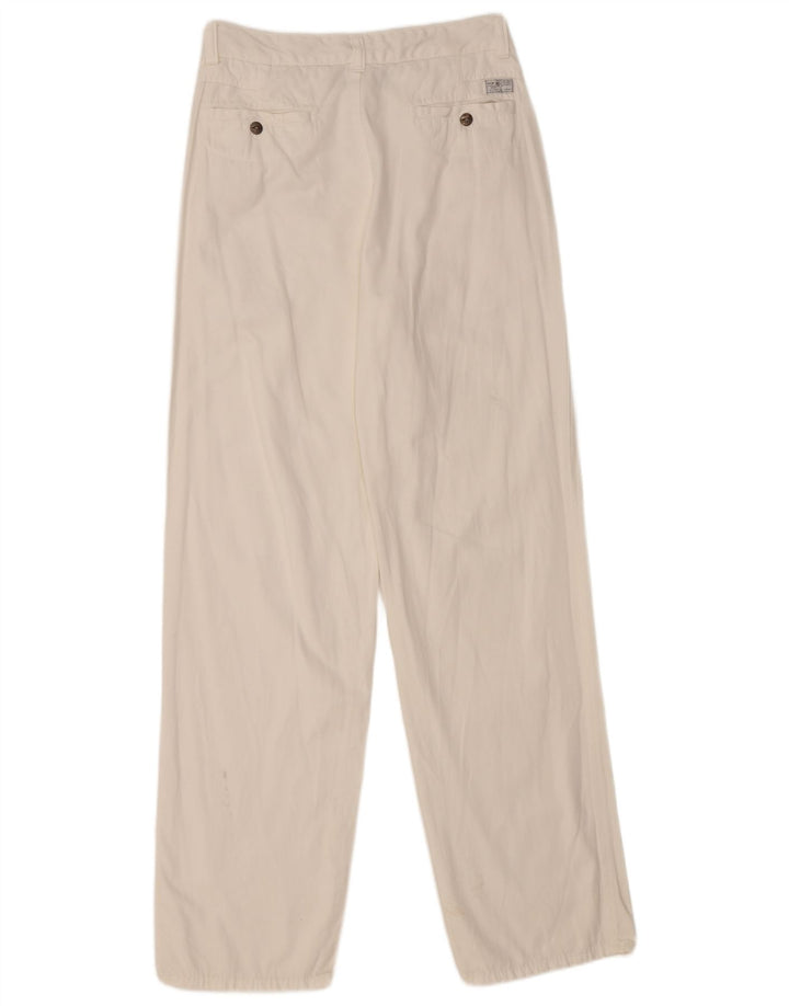 Męskie proste spodnie chino POP 84 IT 48 Medium W34 L34 Biała bawełna