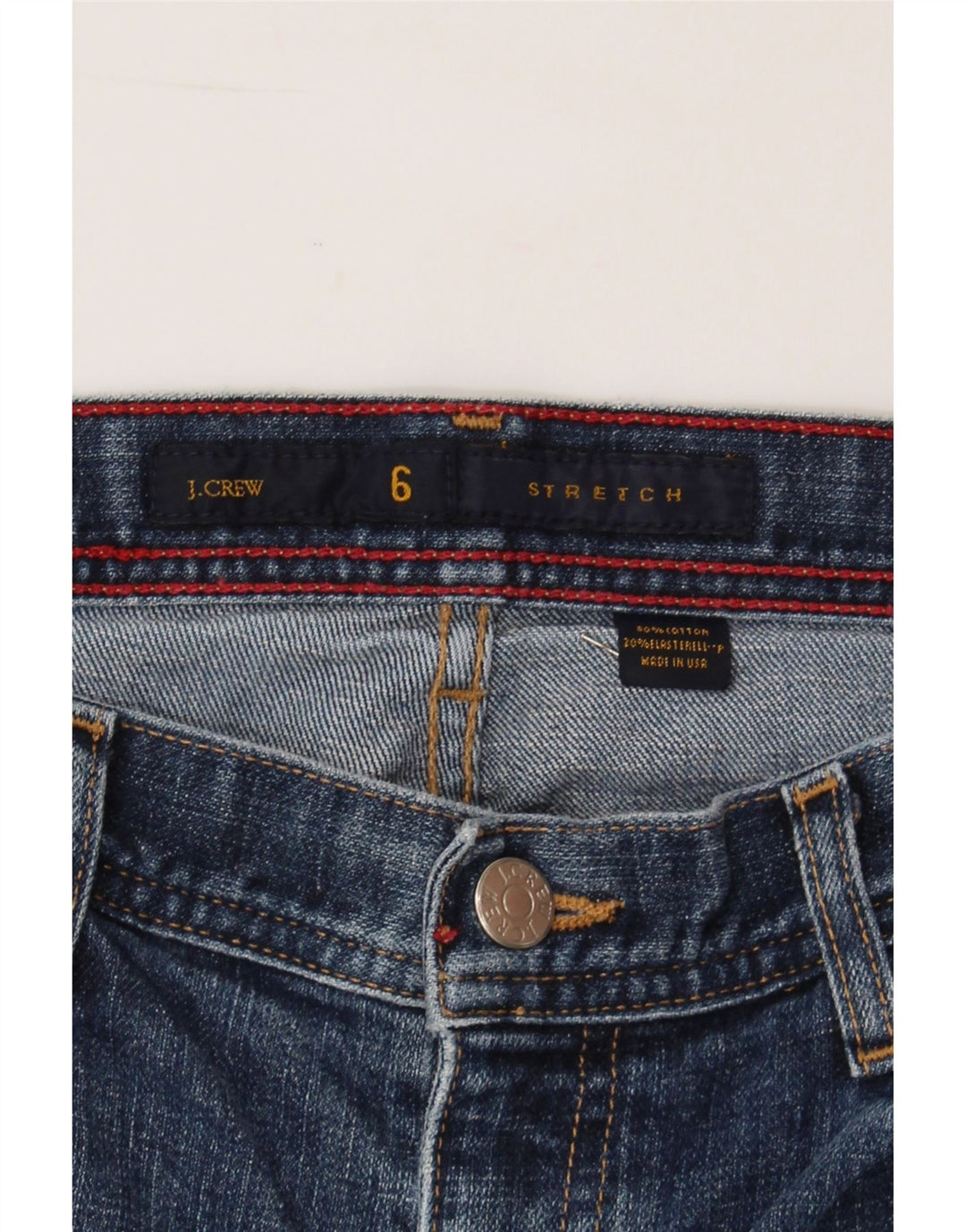 J. CREW Womens Stretch Straight Jeans US 6 Medium W30 L31 Blue Cotton Vintage J. Crew and Second-Hand J. Crew from Messina Hembry 