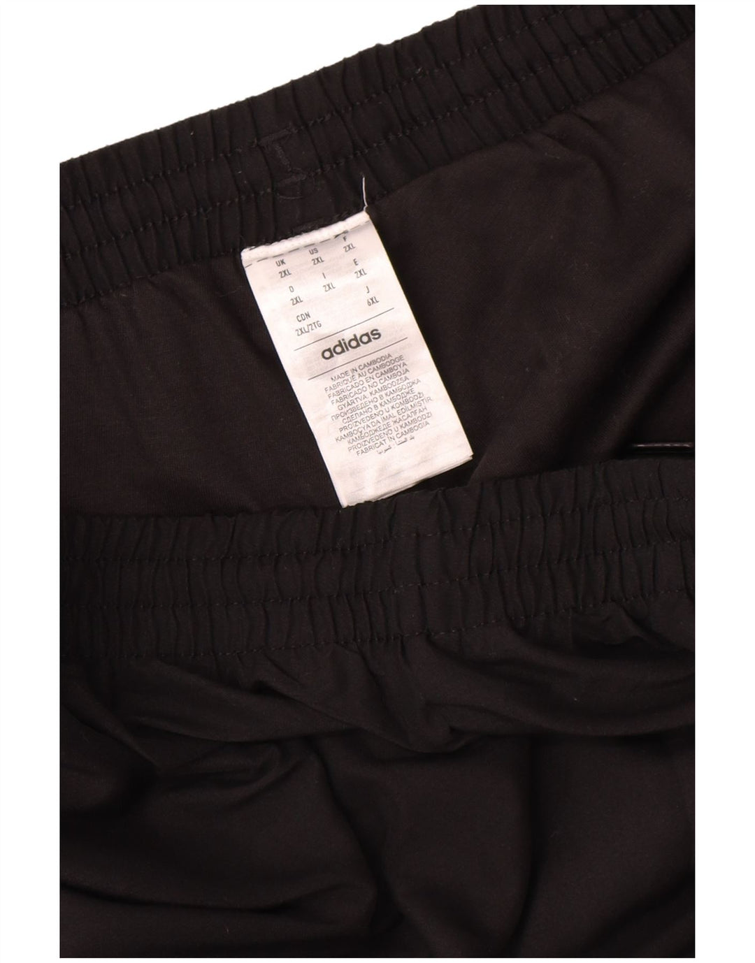 Męskie spodnie dresowe Adidas 2XL Czarny poliester z blokami kolorów
