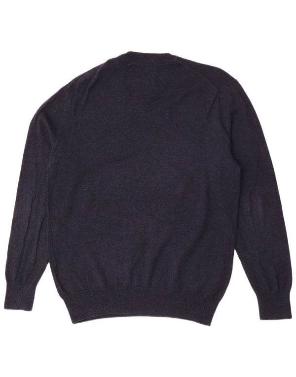 Męski sweter Superdry z dekoltem w kształcie litery V, XL, granatowy, bawełniany
