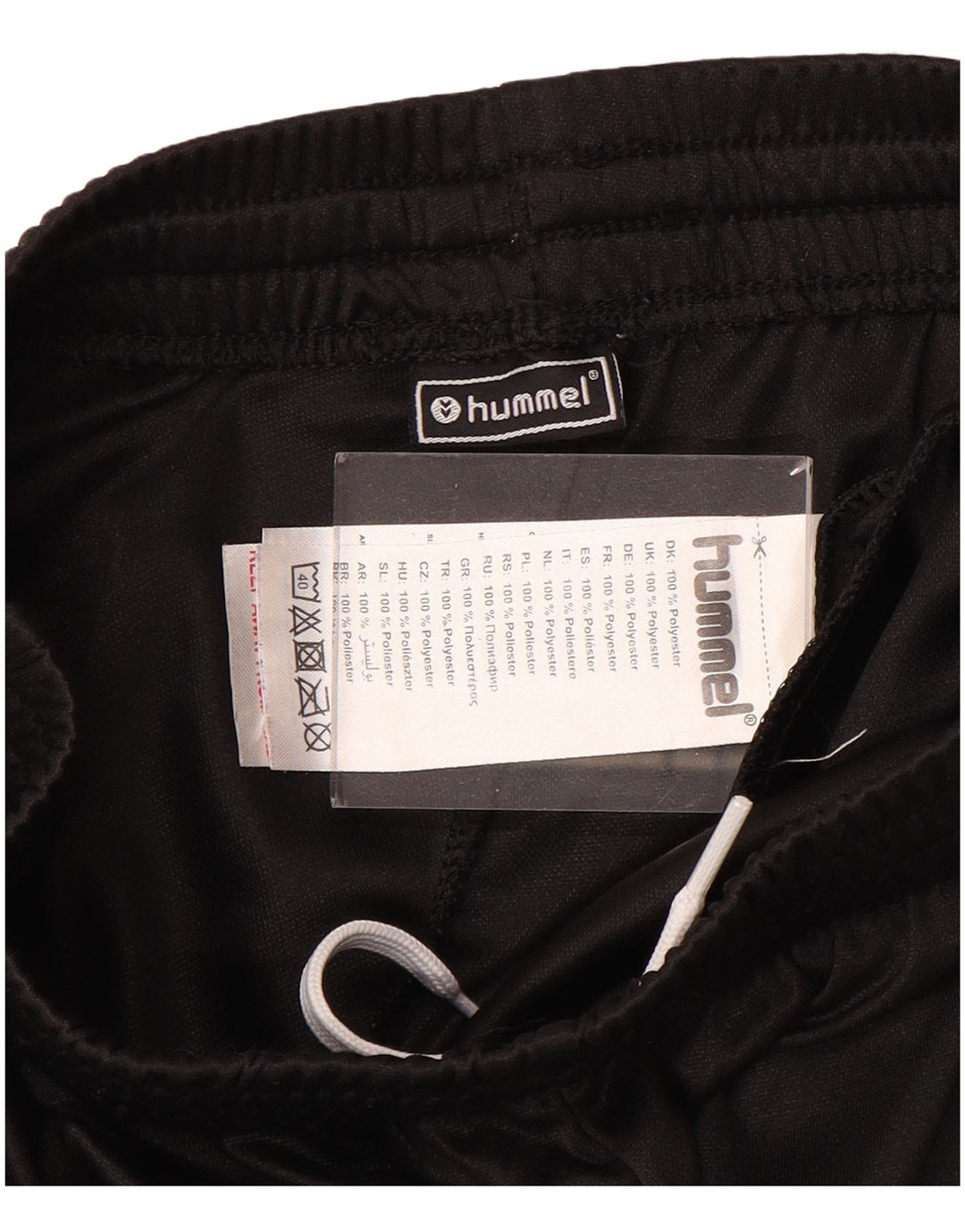 Chłopięce spodnie dresowe z grafiką HUMMEL 14-15 lat, czarny poliester