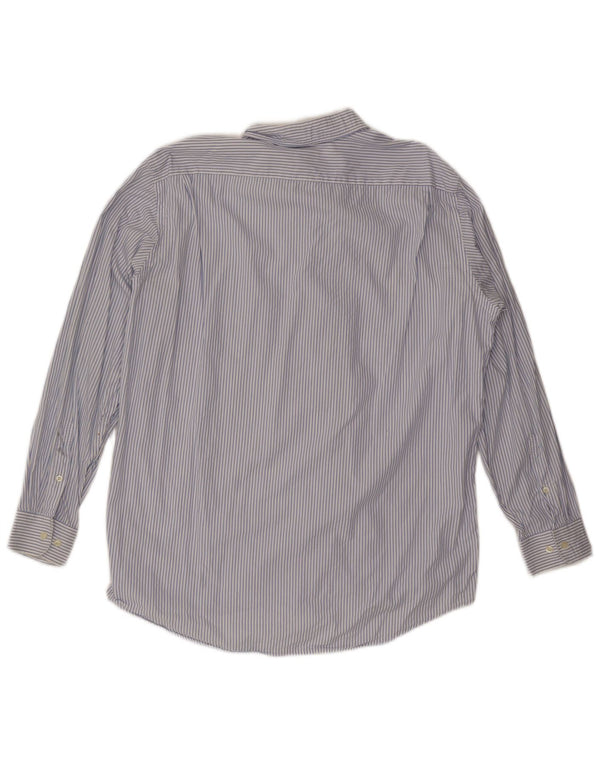 Koszula męska LACOSTE rozmiar 42, duża, niebieska, bawełniana w prążki