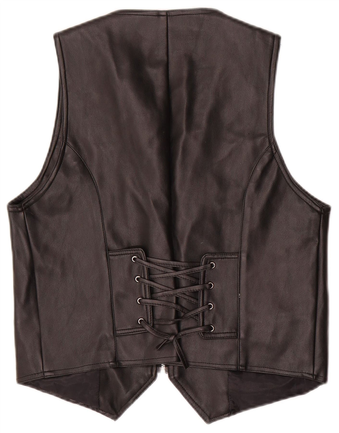 Vintage damska kamizelka skórzana UK 20 2XL czarna