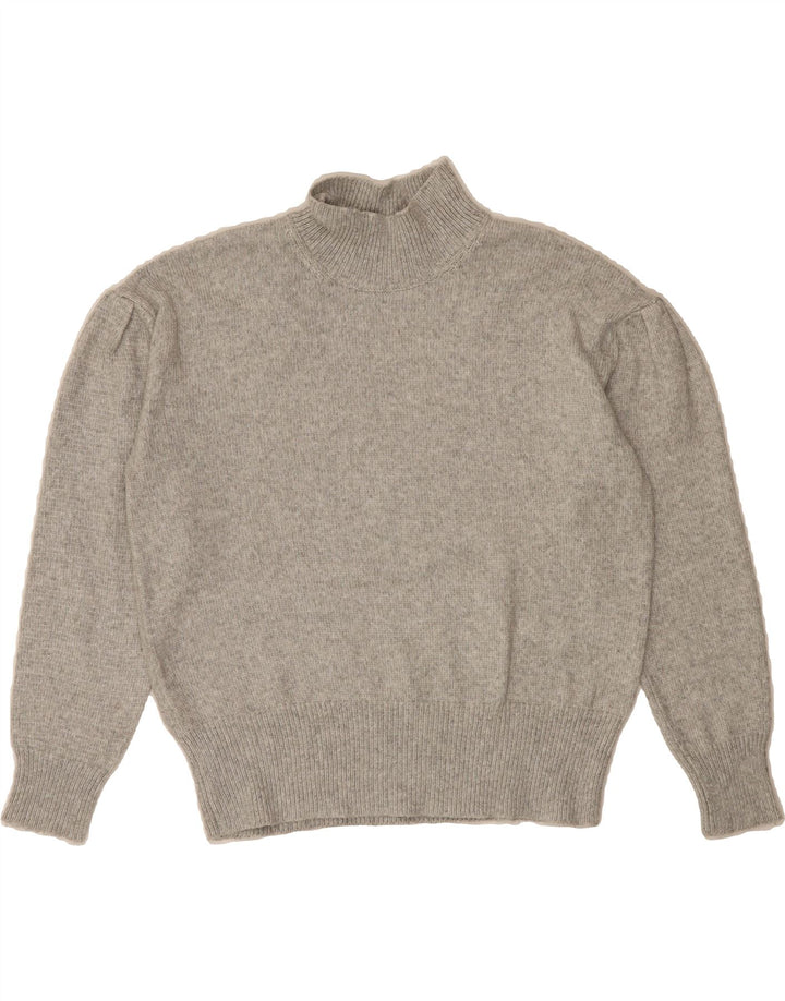 MARKS & SPENCER Womens Turtle Neck Jumper Sweater UK 14 Medium Grey Vintage Marks & Spencer and Second-Hand Marks & Spencer from Messina Hembry 