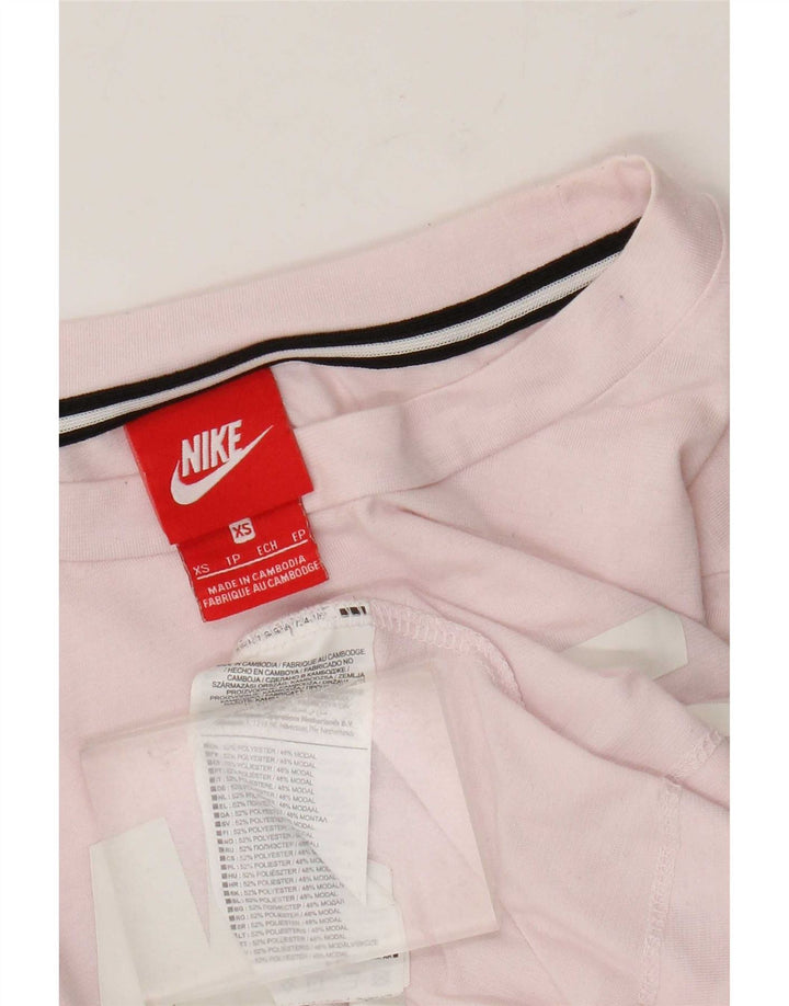 Damska koszulka z grafiką Nike Top UK 6 XS Różowy poliester
