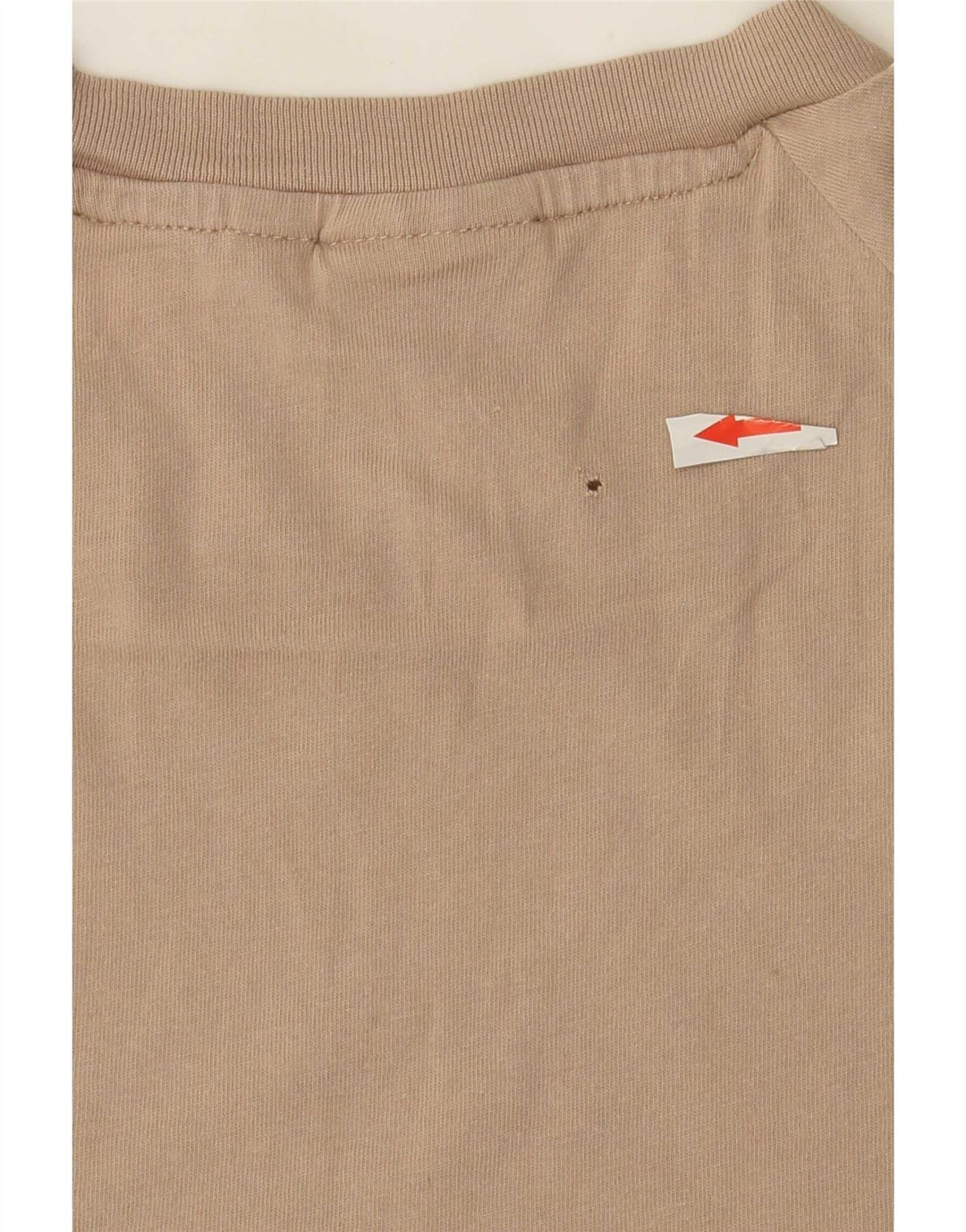 Adidas Męski T-Shirt Top Duży Beżowy Bawełniany