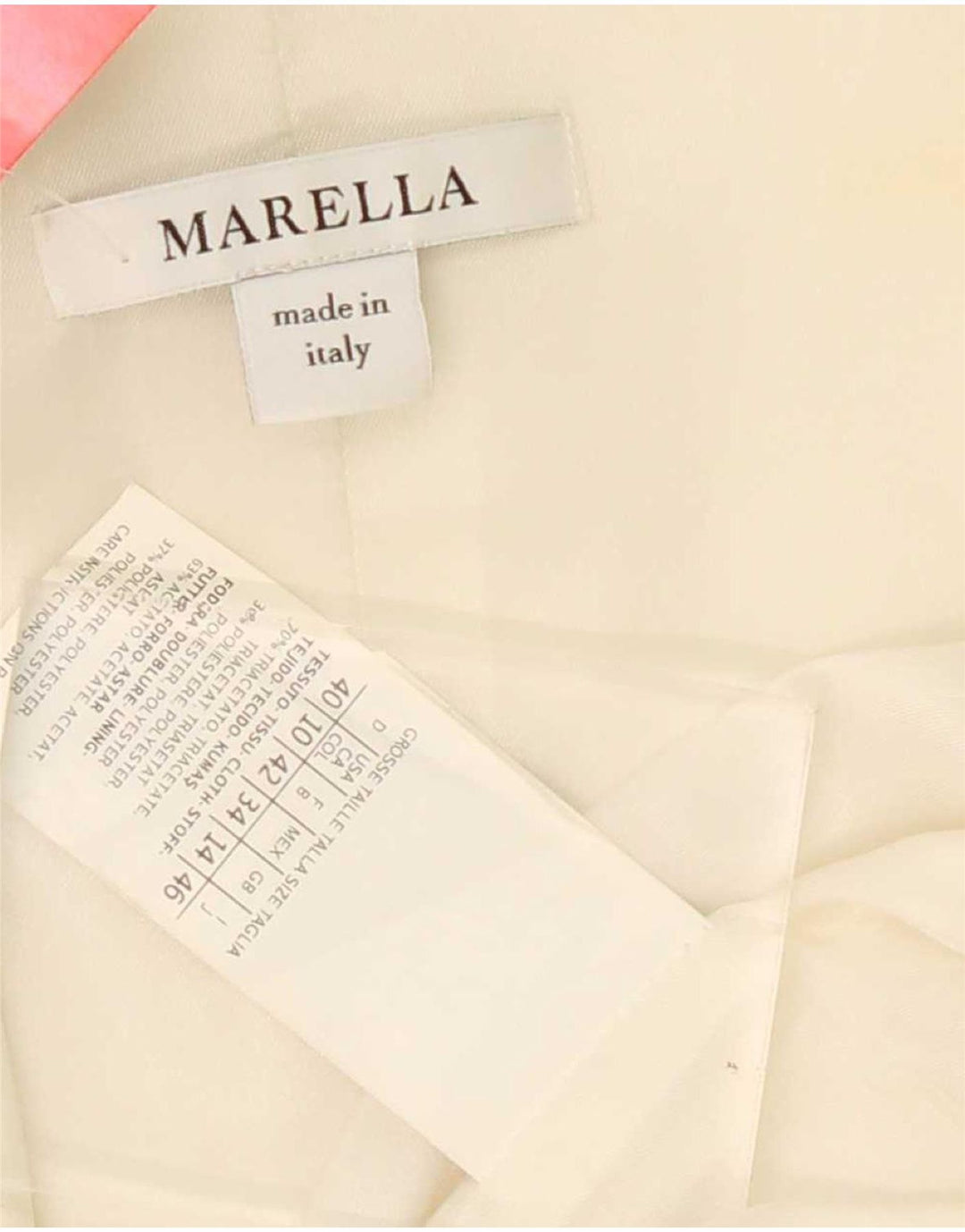 Marella damska marynarka zapinana na 1 guzik UK 14, duża, biała, triacetatowa