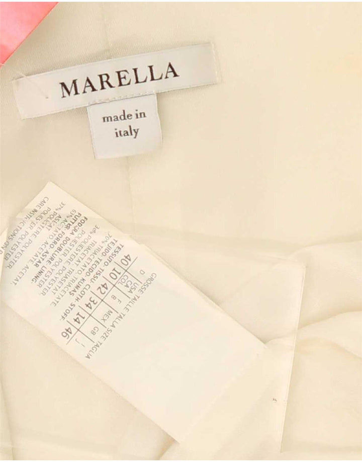 Marella damska marynarka zapinana na 1 guzik UK 14, duża, biała, triacetatowa
