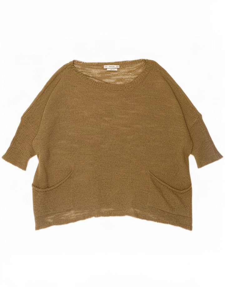 Damska bluzka oversize Zara Top UK 10 Small Khaki