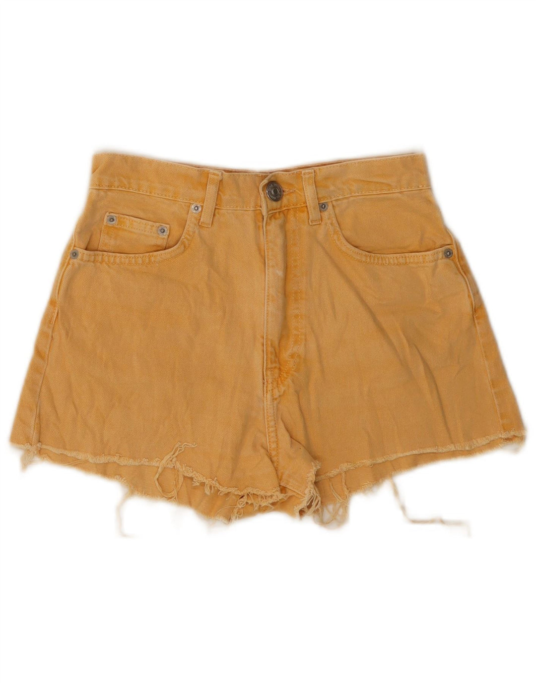 Damskie spodenki jeansowe ZARA EU 34 2XS W24 Żółte