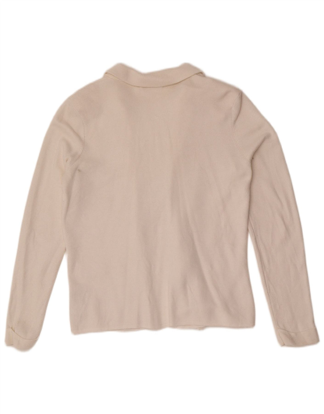 Marks & Spencer Damski sweter rozpinany UK 14, średni beż, poliamid