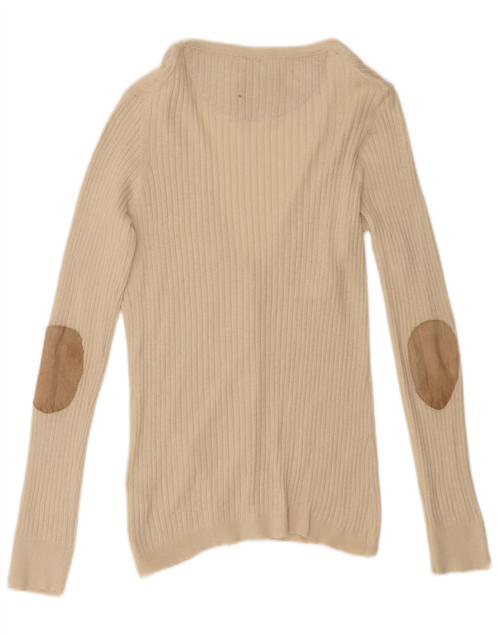 Sweter damski Massimo Dutti rozpinany UK 16, duży, beżowy, bawełniany