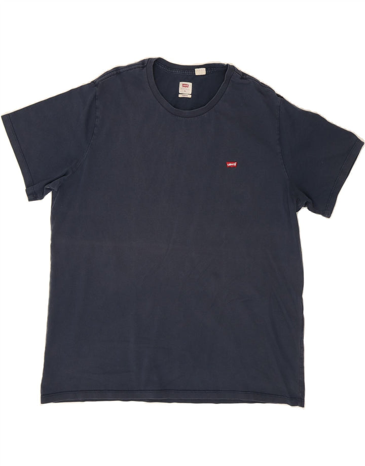 LEVI'S Mens Standard T-Shirt Top XL Navy Blue Cotton Vintage Levi's and Second-Hand Levi's from Messina Hembry 