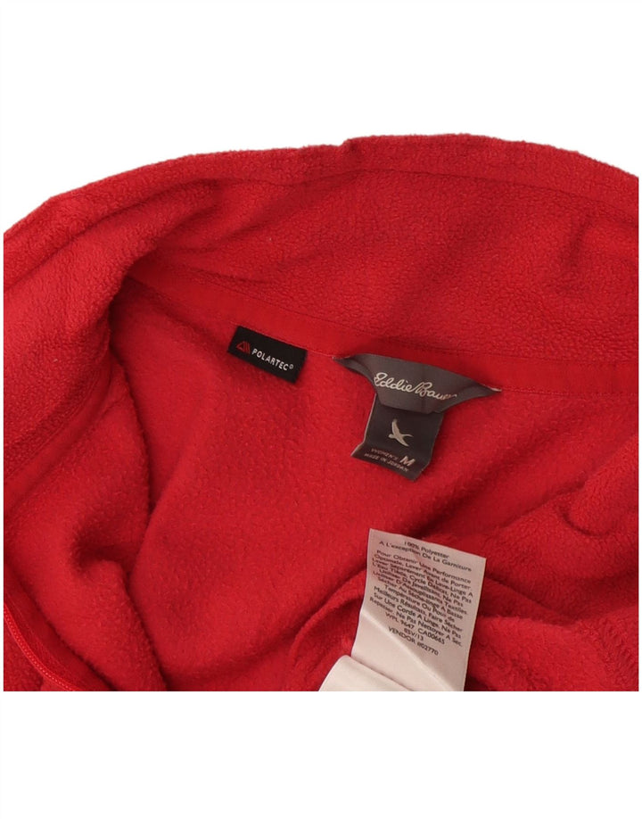Damski sweter polarowy Eddie Bauer z zamkiem błyskawicznym UK 14, średni różowy poliester