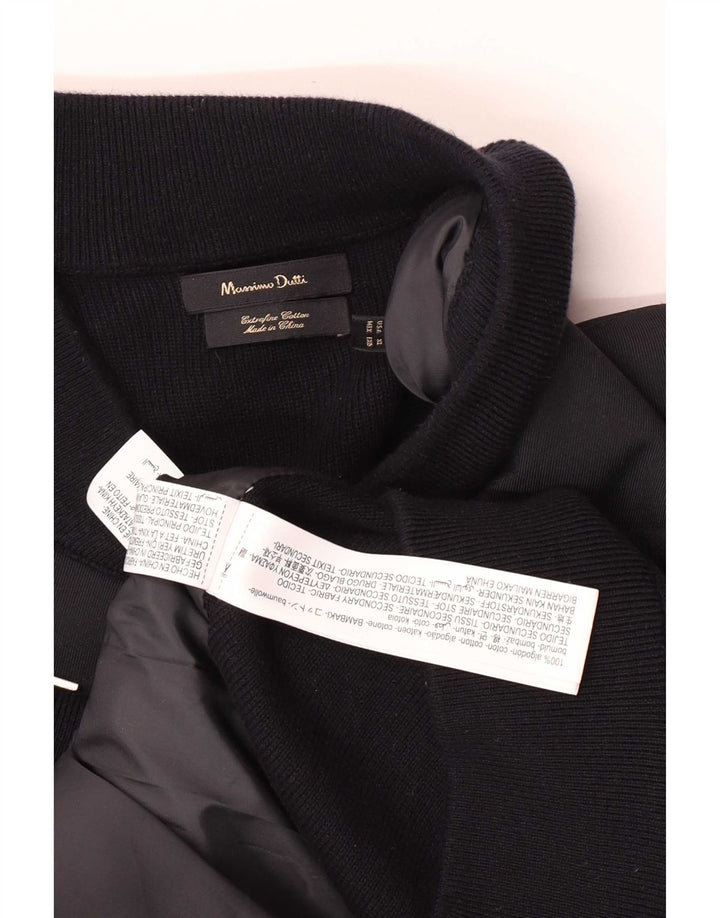 Męska kurtka bomberka Massimo Dutti UK 42 XL, czarna bawełna