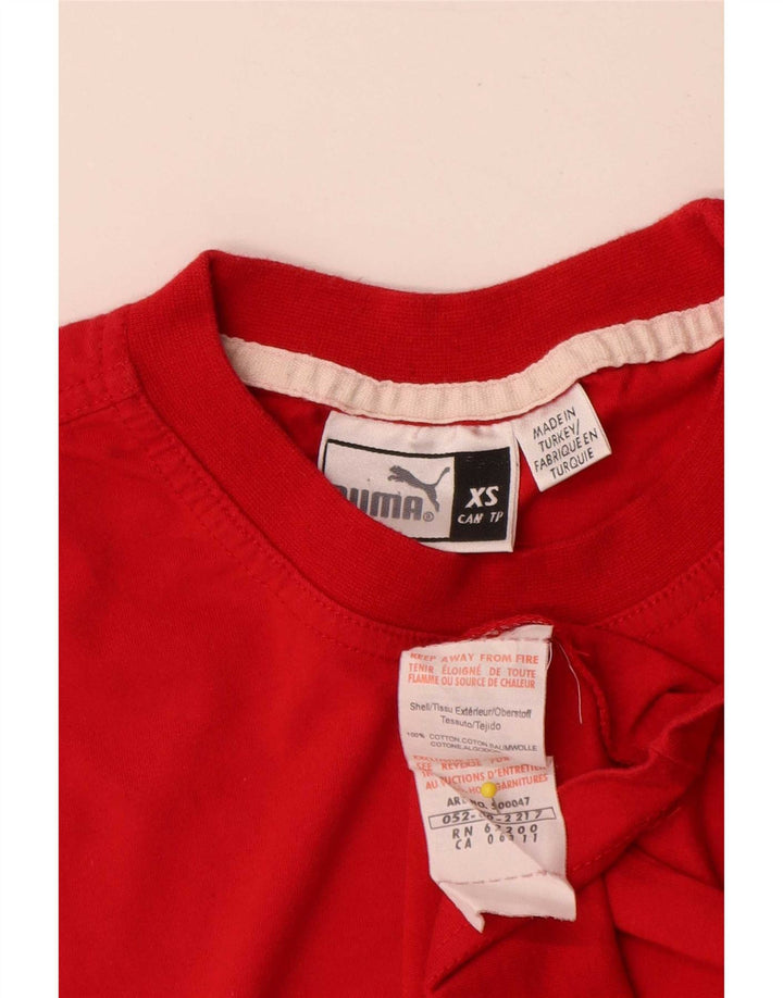 Męska koszulka z grafiką Puma Top XS, czerwona, bawełniana