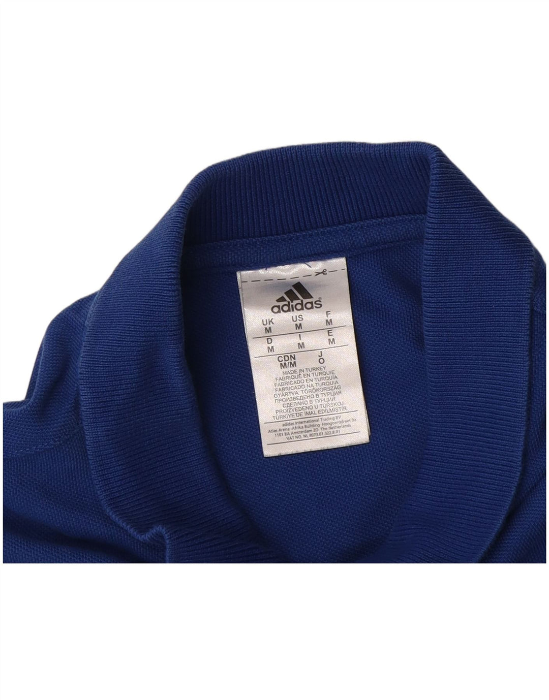 Męska koszulka polo Adidas Graphic Medium Blue Cotton