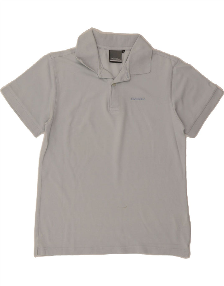 DIADORA Mens Polo Shirt Medium Grey Cotton Classic Vintage Diadora and Second-Hand Diadora from Messina Hembry 