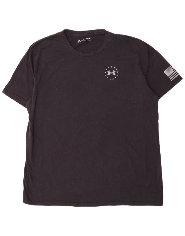Męski t-shirt z grafiką Under Armour Heat Gear 2XL w kolorze czarnym