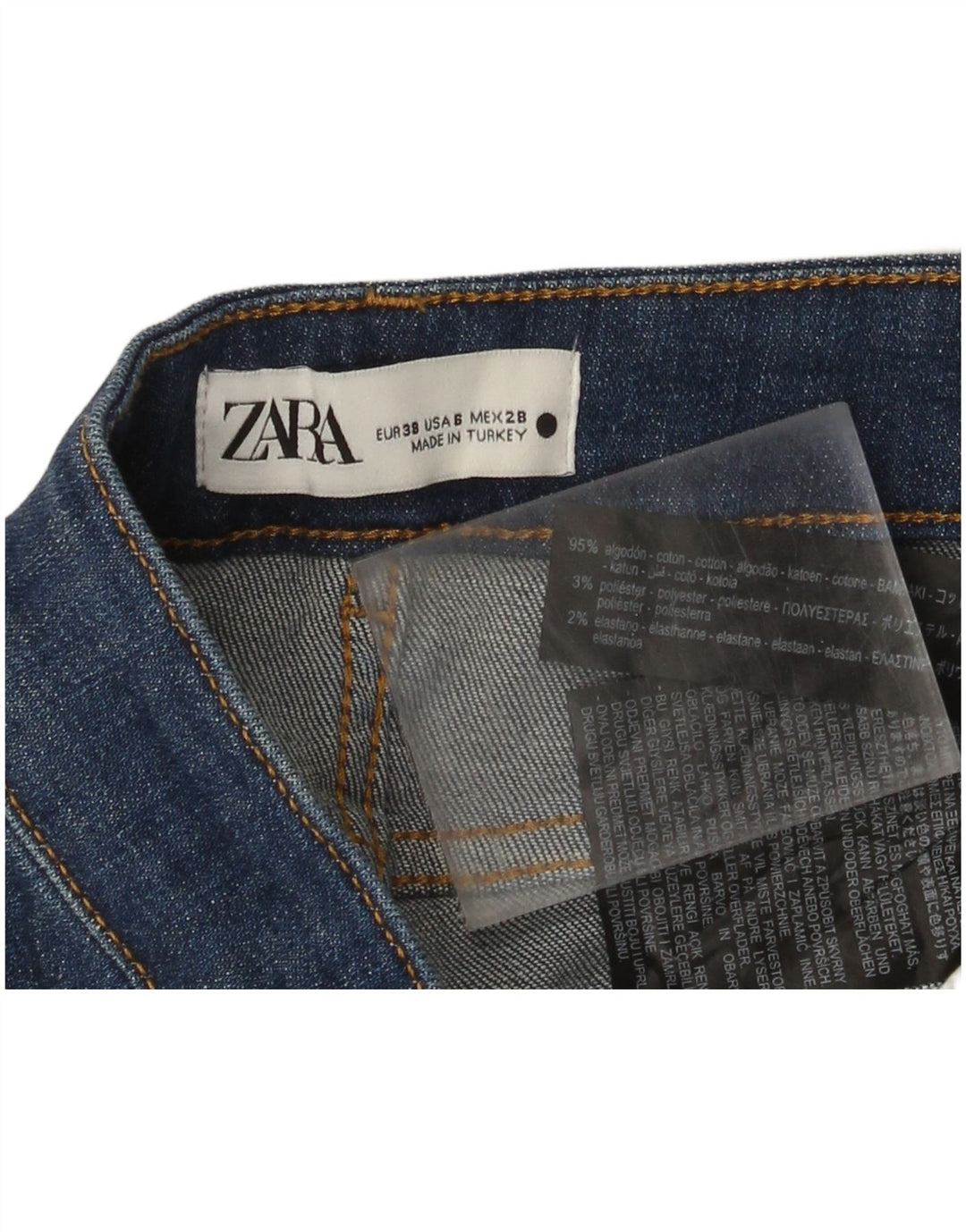 Jeansy damskie Bootcut Zara EU 38 Small W28 L27 Granatowa bawełna