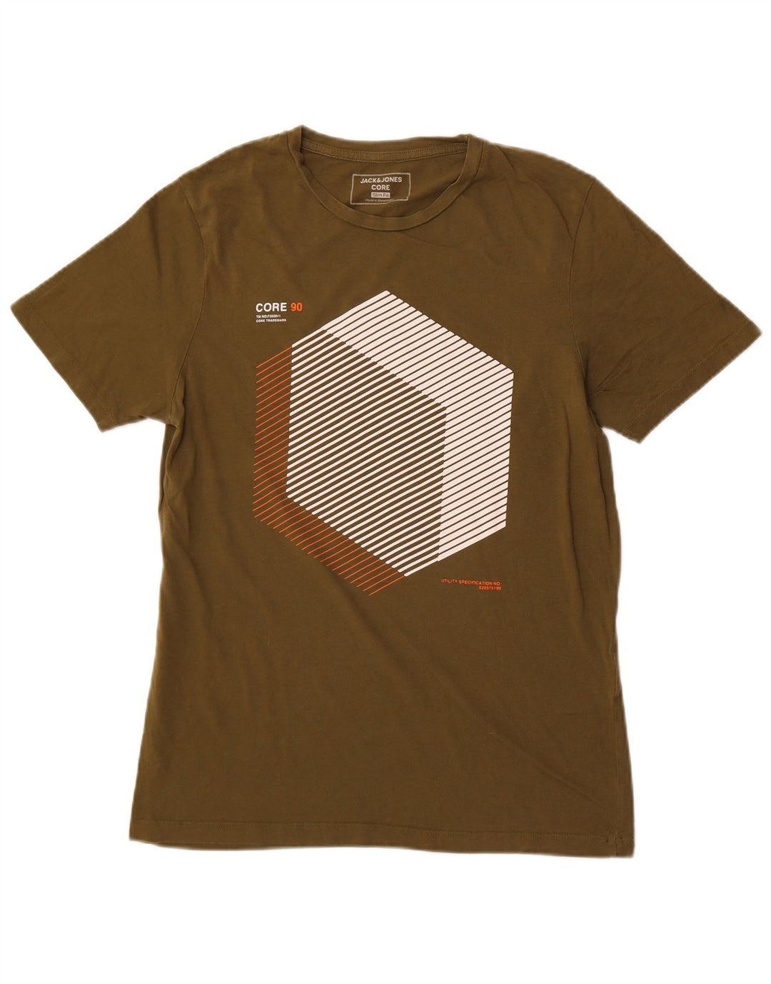 Męski T-shirt męski Jack & Jones o dopasowanym kroju, średni khaki