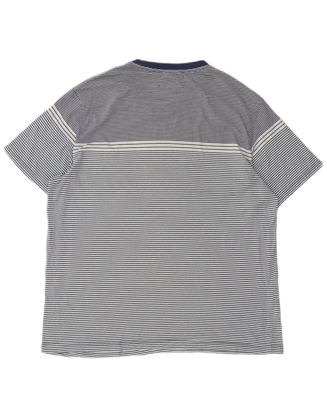 PENGUIN Męski wysoki t-shirt XL, bawełniany w granatowe paski