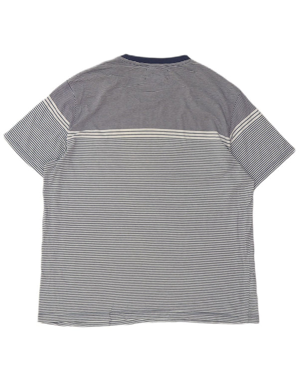 PENGUIN Męski wysoki t-shirt XL, bawełniany w granatowe paski