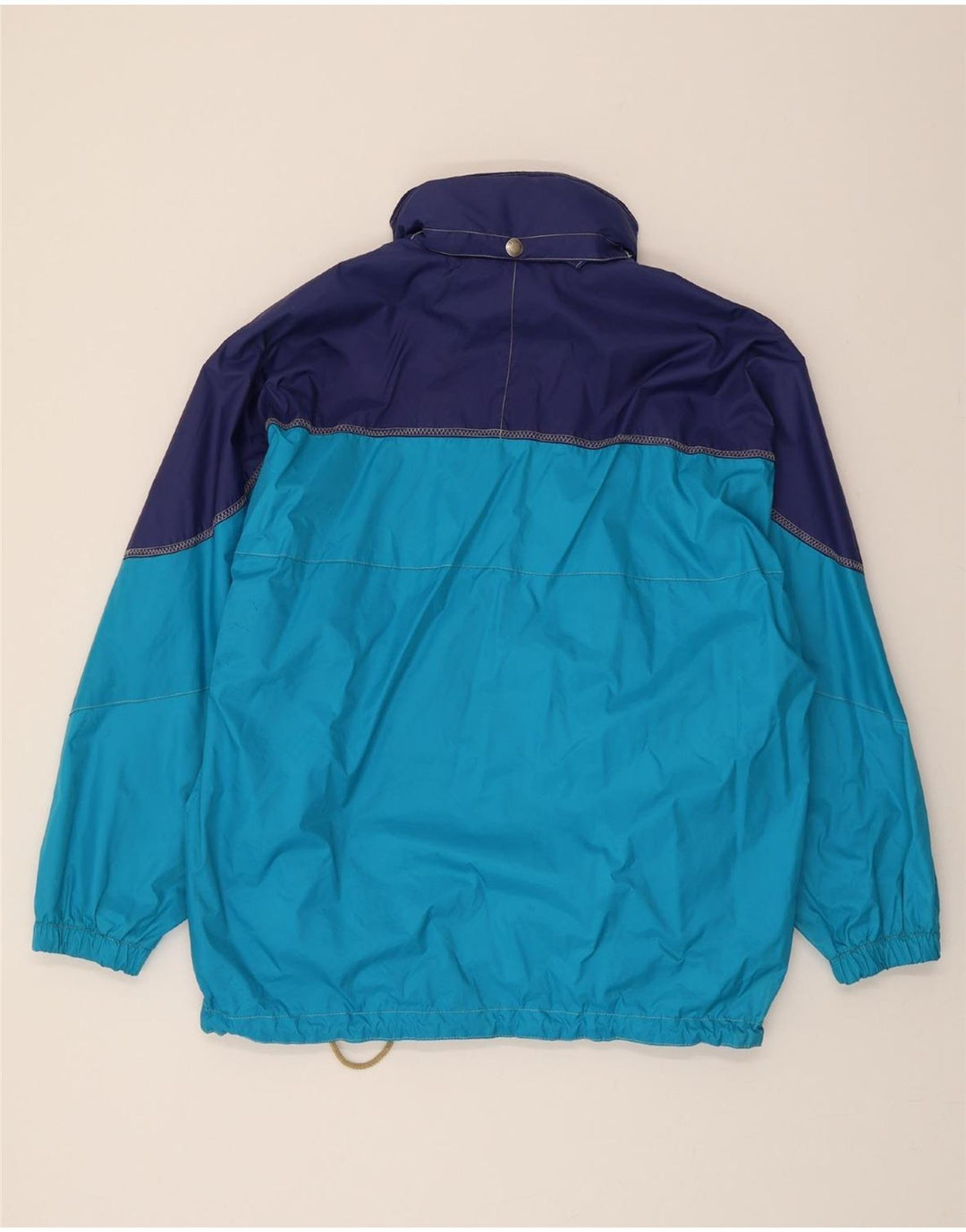 BRUGI Womens Oversized Tracksuit Top Jacket IT 48 XL Blue Colourblock Vintage Brugi and Second-Hand Brugi from Messina Hembry 