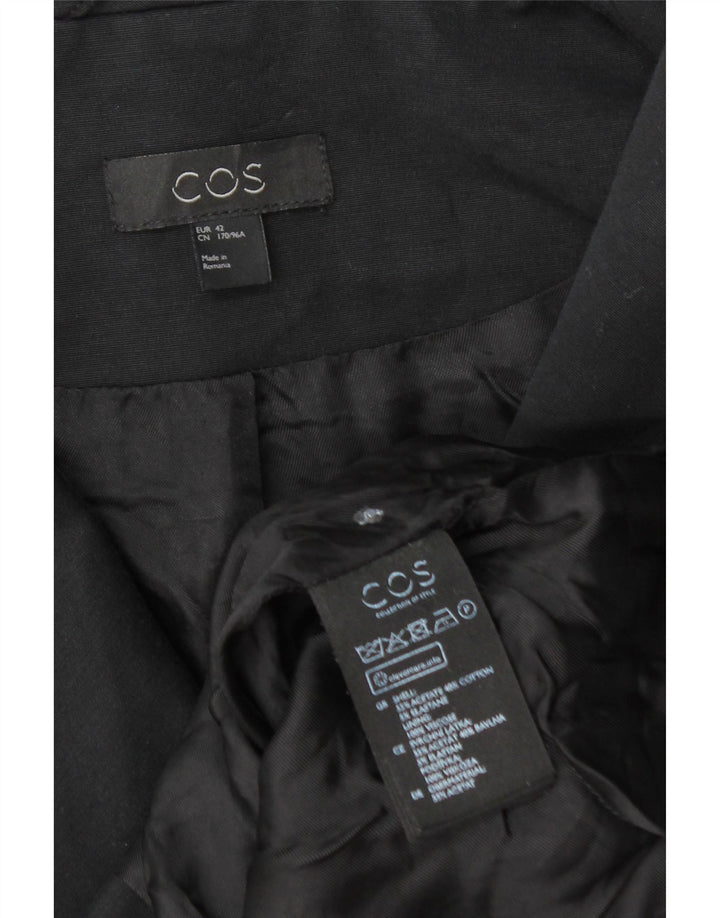 Cos Damska otwarta marynarka EU 42, duża, czarna, octanowa