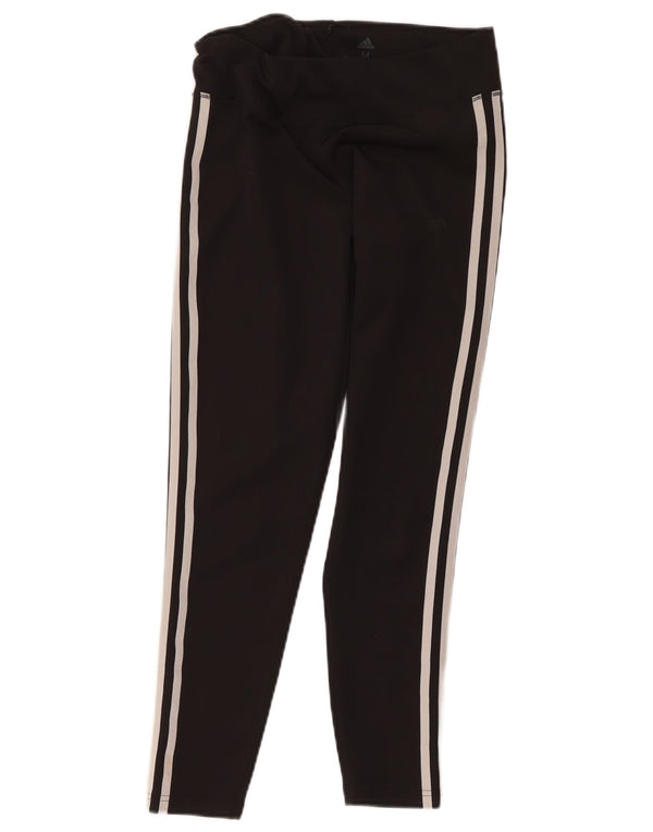 Damskie legginsy Adidas Climalite Crop UK 12/14 Średni czarny poliester