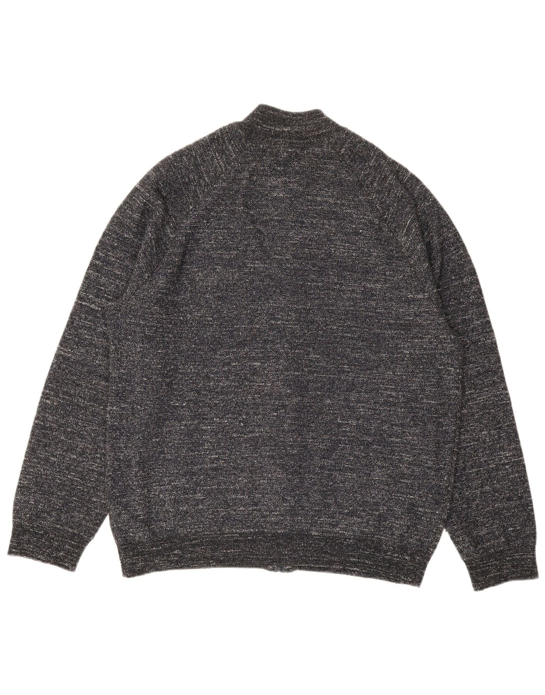 MARKS & SPENCER Męski sweter rozpinany XL Szary, plamkowany poliester