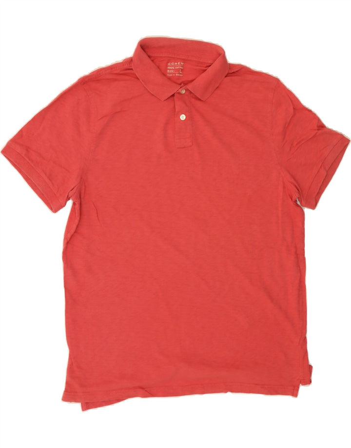 J. CREW Mens Polo Shirt Large Red Cotton Vintage J. Crew and Second-Hand J. Crew from Messina Hembry 