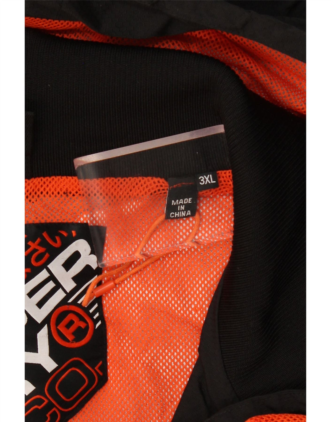 Męska kurtka wiatrówka SUPERDRY z kapturem UK 46 3XL czarna