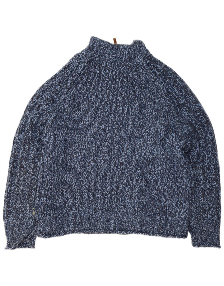 Męski sweter z zamkiem błyskawicznym Fat Face XL Granatowy, wełniany nakrapiany